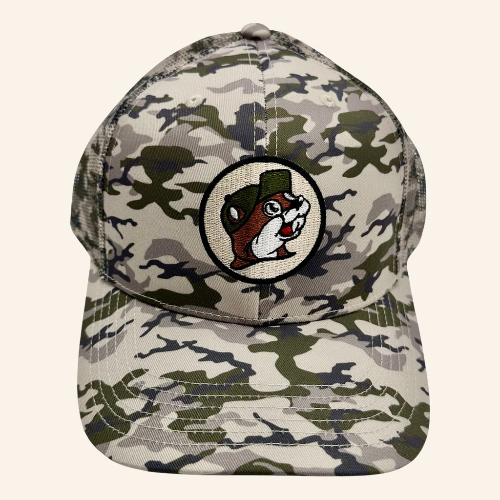 Buc Ee's Merch Buc Ee's Logo Camo Trucker Hat Embroidered Present For Husband