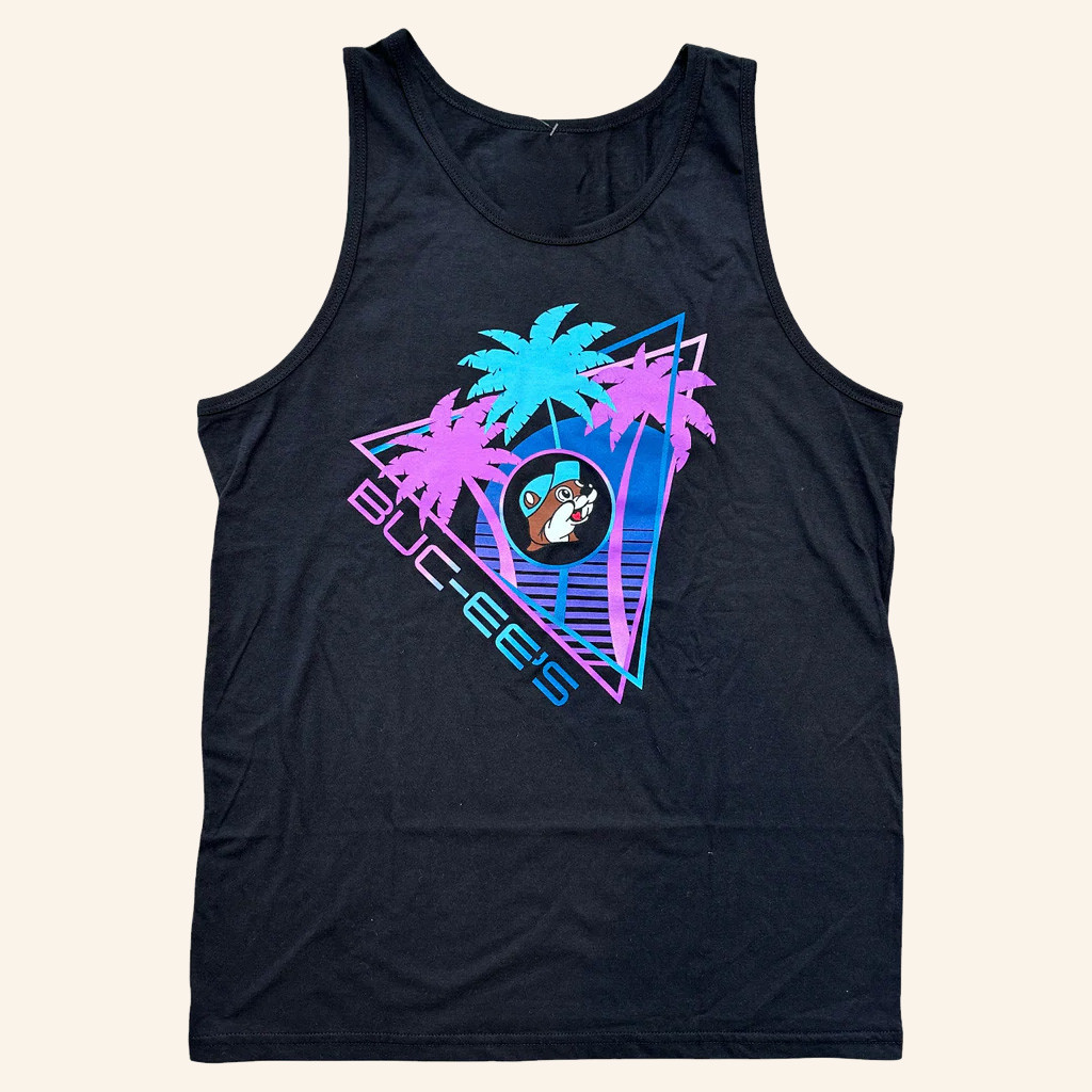 Buc Ee's Merch Buc Ee's Logo Tropical Theme Tank Top Gifts Ideas For Him