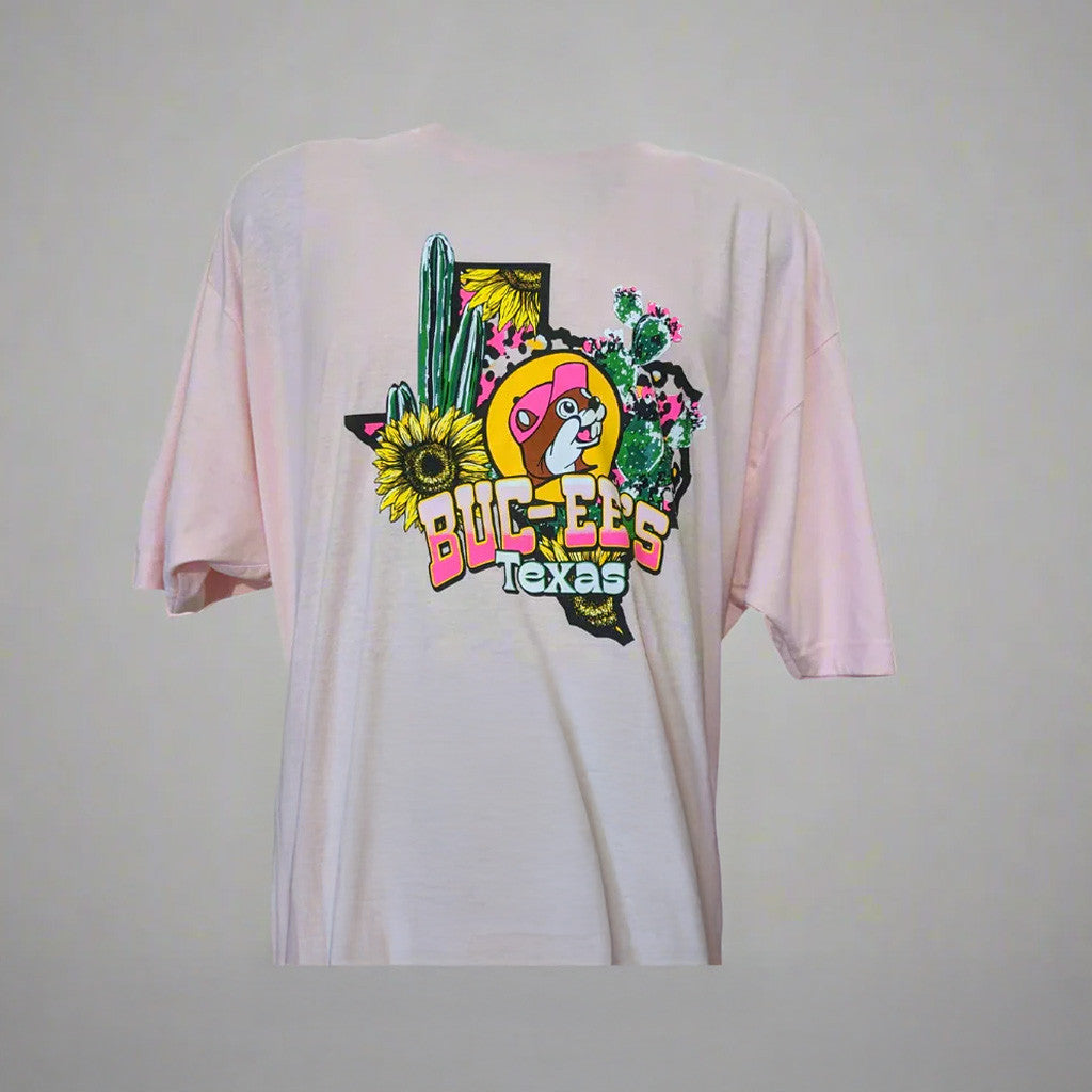 Buc Ees Merch Buc-ees Pink Cactus And Texas Shirt Gifts For Daughter