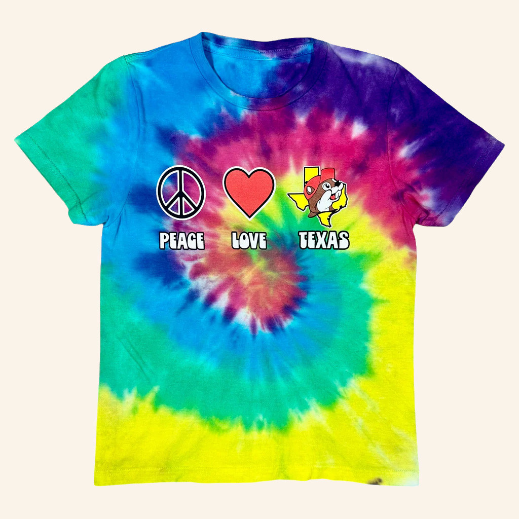 Buc Ee's Merch Peace Love Texas Tie Dye T-Shirt Great Gifts For Friends