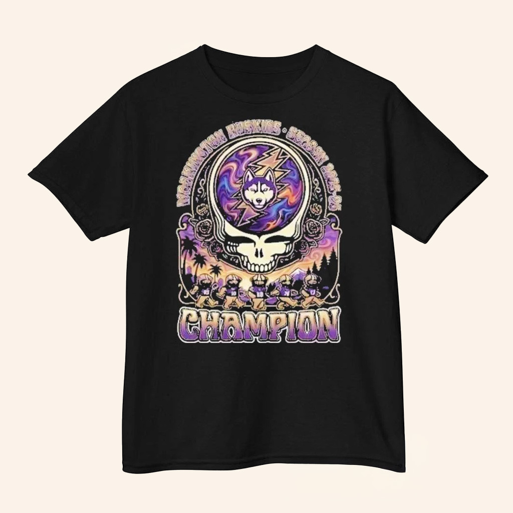 Bucked Up La Bowl Hosted By Gronk Ncaa College Football Season 2025 26 Washington Huskies X Grateful Dead Skull T Shirts
