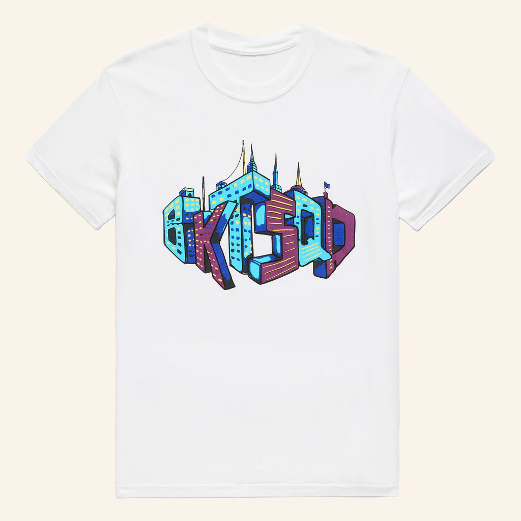 BucketSquad Merch Skyline White T-Shirt Good Gifts For Boyfriend