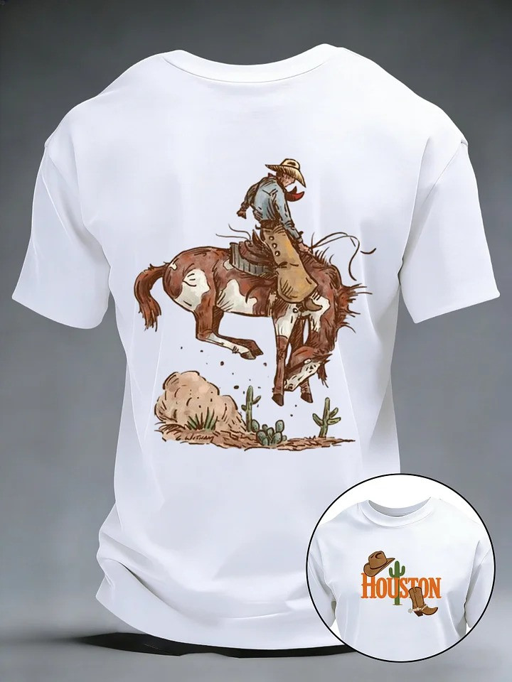 Bucking Horse T Shirt Rodeo Cowboy Rider Gift For Houston Texas Fans