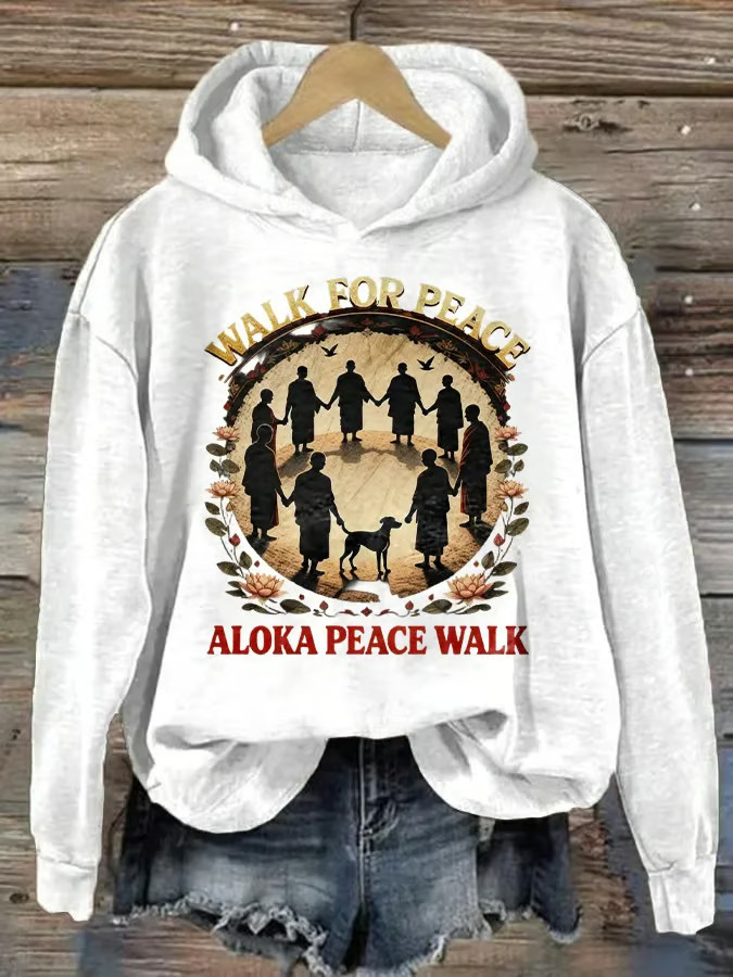 Buddhist Monks Walk For Peace Hoodie Aloka The Peace Dog Merch Aloka Peace Walk Clothing