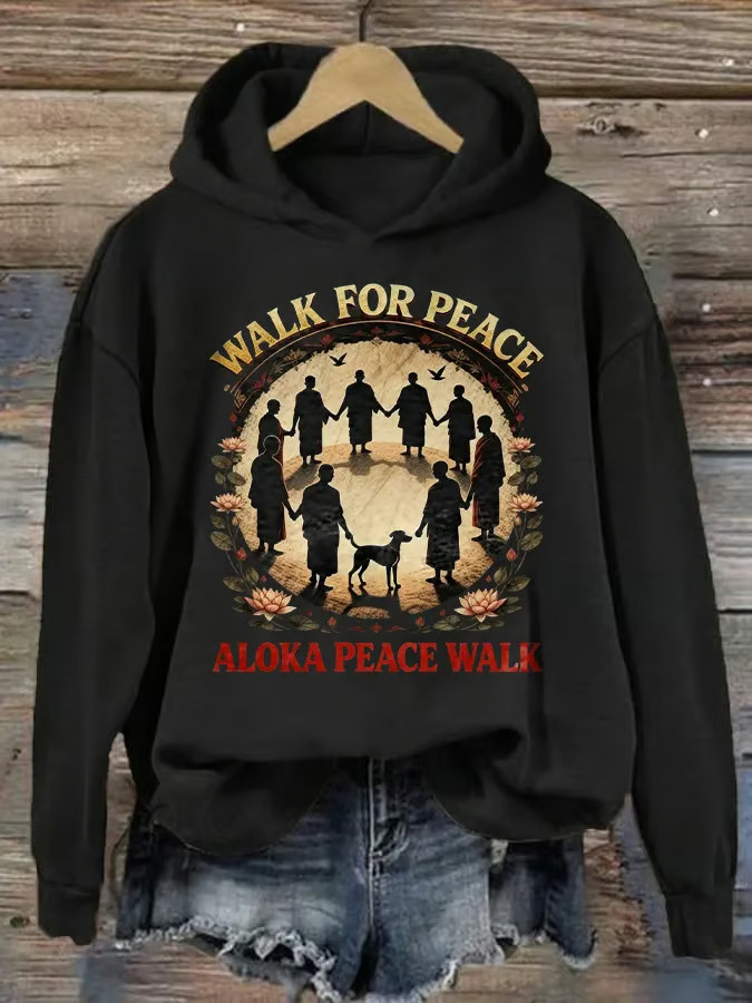 Buddhist Monks Walk For Peace Hoodie Aloka The Peace Dog Merch Aloka Peace Walk Clothing