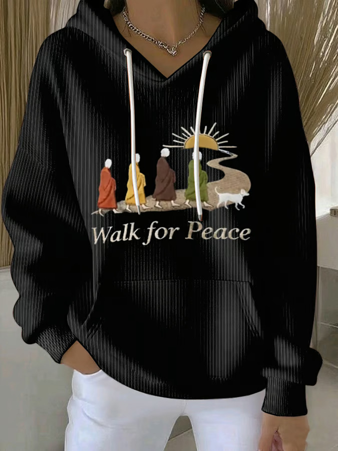 Buddhist Monks Walk For Peace Hoodie Aloka The Peace Dog Merch Gifts For Mother