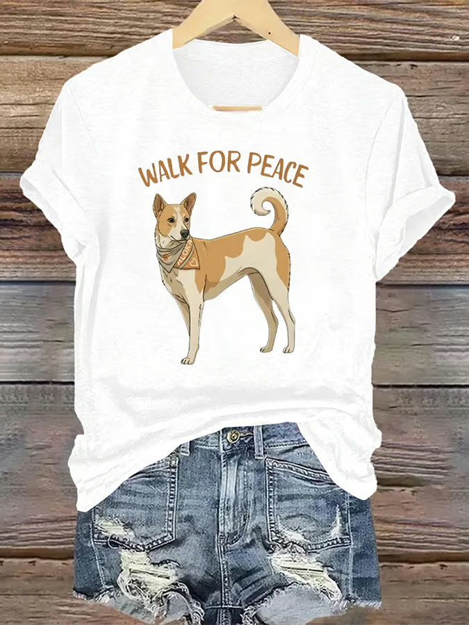 Buddhist Monks Walk For Peace Shirt Aloka The Peace Dog Merch Mindfulness Meditation T-Shirt