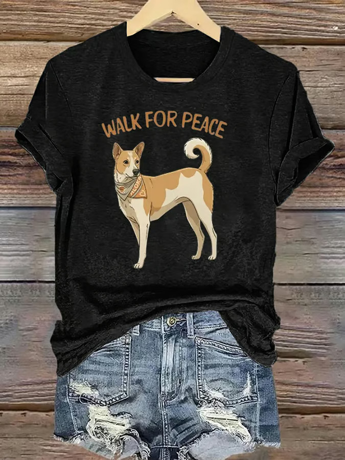 Buddhist Monks Walk For Peace Shirt Aloka The Peace Dog Merch Mindfulness Meditation T-Shirt