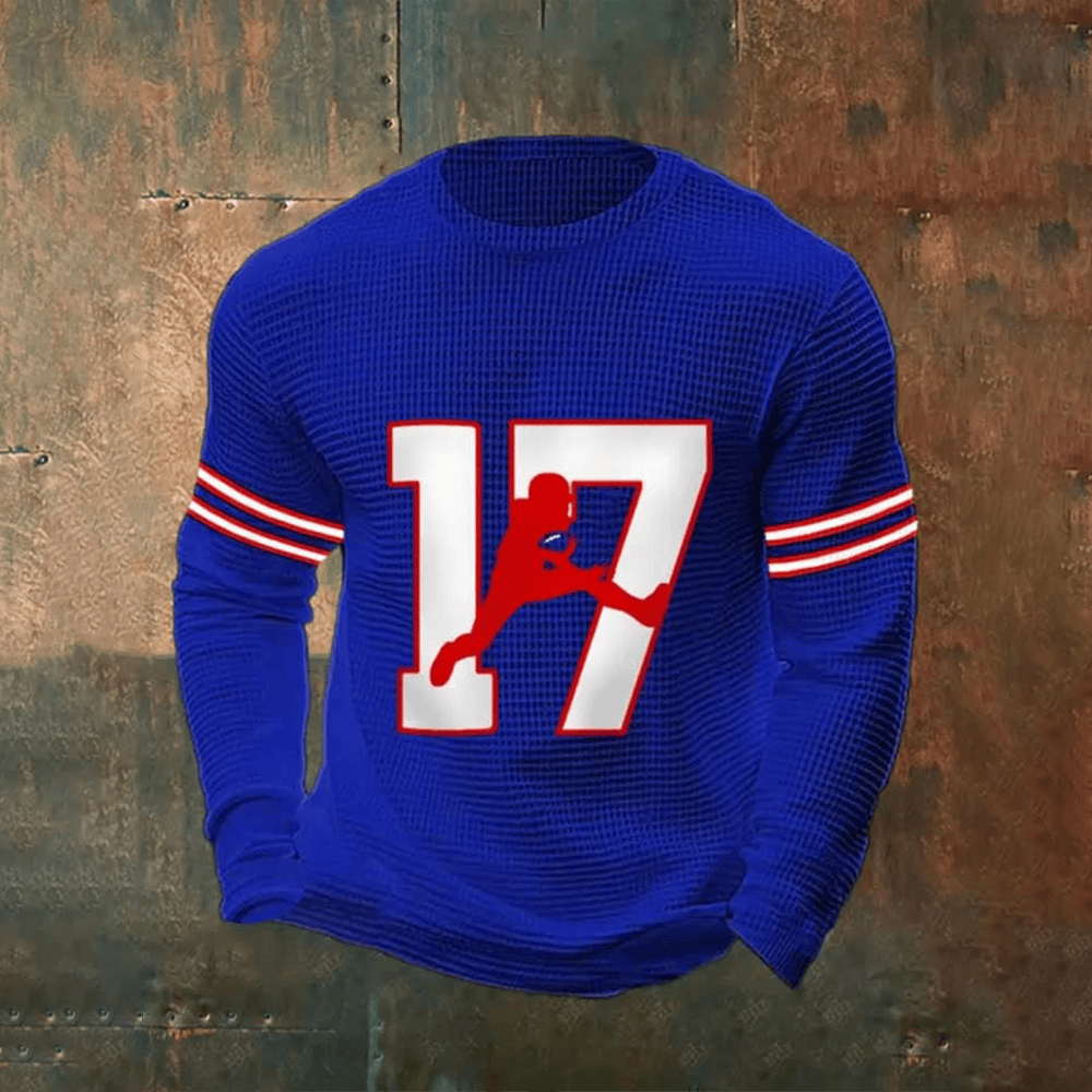 Buffalo Bills 17 Football Long Sleeve Shirt Game Day Football Apparel Fan Gear