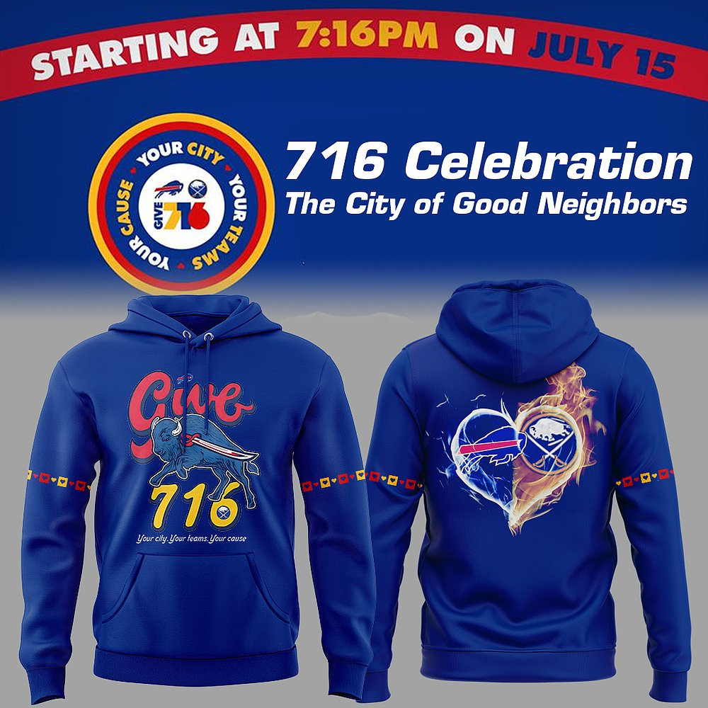 Buffalo Bills And Sabres Give 716 Collection Hoodie Best Gift For Sports Fans