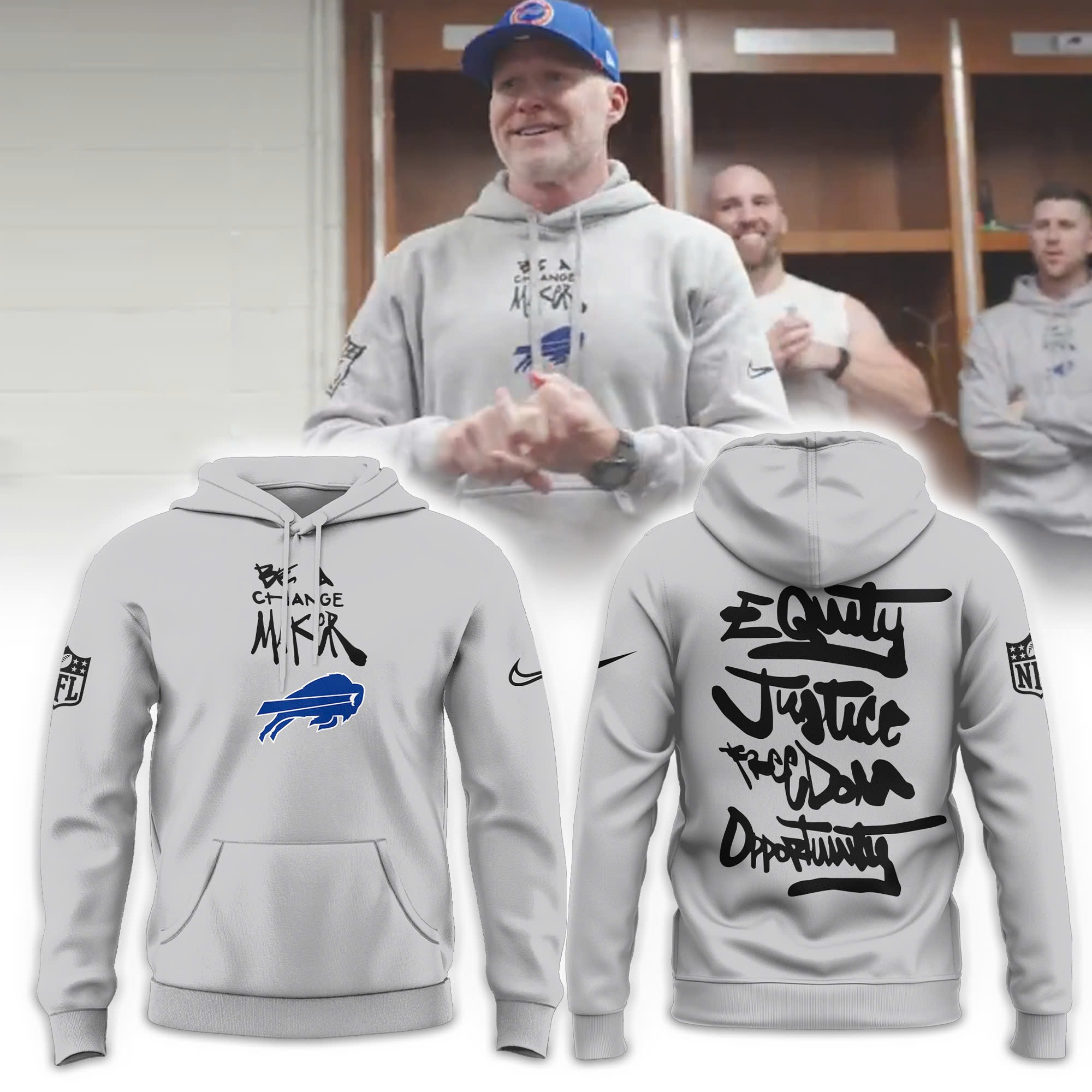 Buffalo Bills Be A Change Maker Hoodie Merch Cool Best Gifts For Bills Fans For Him