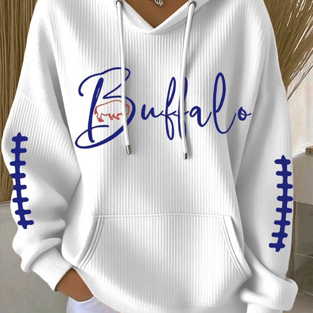 Buffalo Bills Football Hoodie Game Day Hooded Sweatshirt Football Lover Present