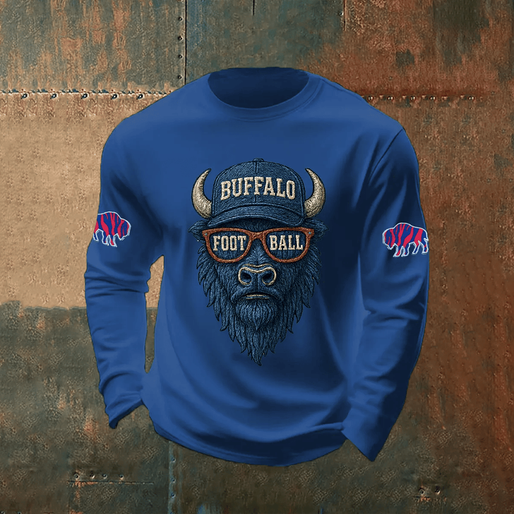 Buffalo Bills Football Long Sleeve Shirt Game Day Football Clothing Line Fan Gear