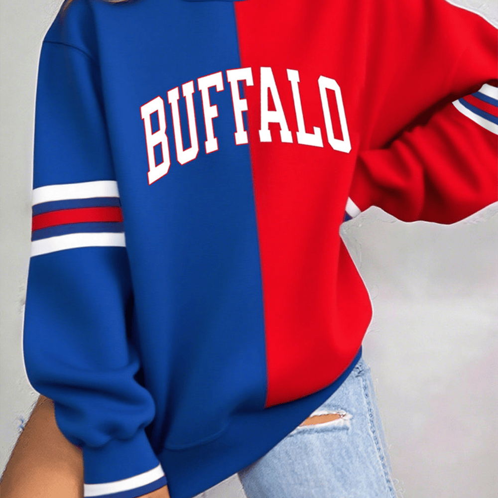 Buffalo Bills Football Sweatshirt Buffalo Bills Apparel Gift Ideas For Football Women