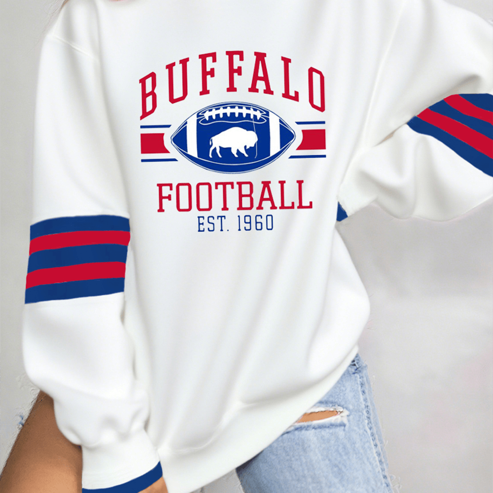 Buffalo Bills Football Sweatshirt Football Game Day Buffalo Bills Apparel Gift For Mom