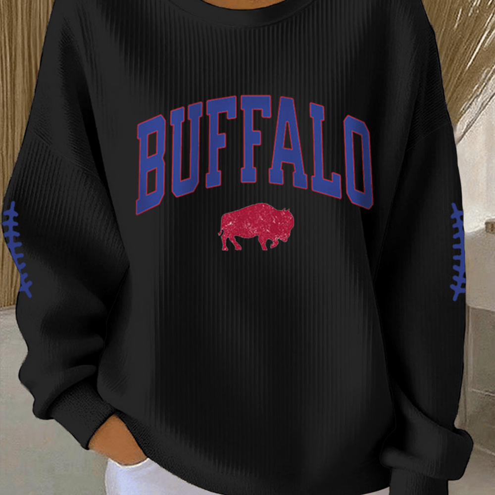 Buffalo Bills Football Sweatshirt Game Day Apparel Buffalo Bills Clothing Gift For Her