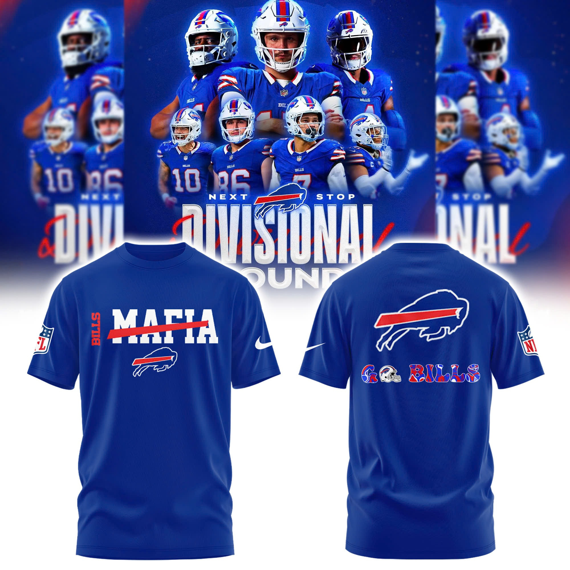 Buffalo Bills Mafia Go Bills T-Shirt 2025 NFL Merch Best Gifts For Buffalo Bills Fans