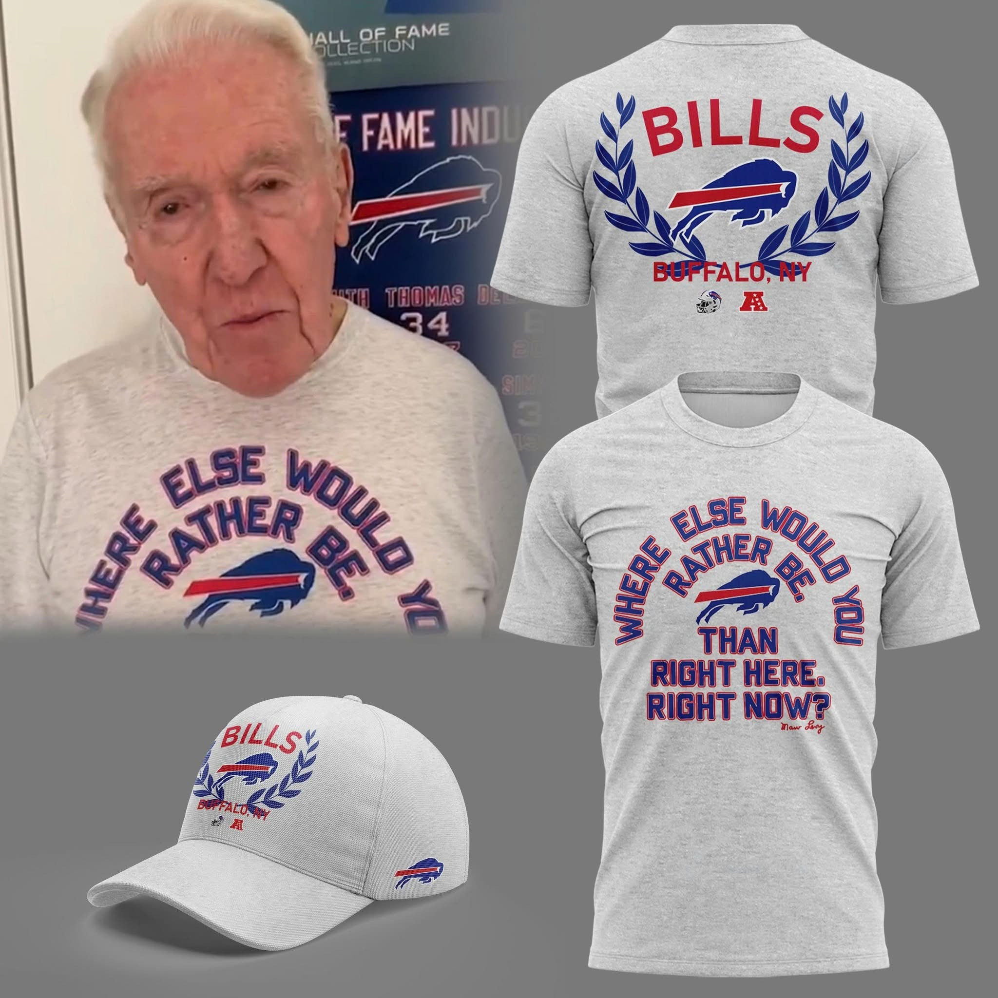 Buffalo Bills Marv Levy Quote Shirt Where Else Would You Be Rather Be Than Right Here Now