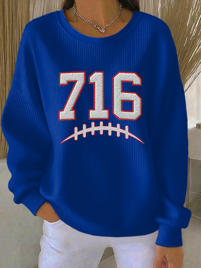 Buffalo Bills Merch 716 Football Sweatshirt Game Day Apparel Best Gifts For Wife