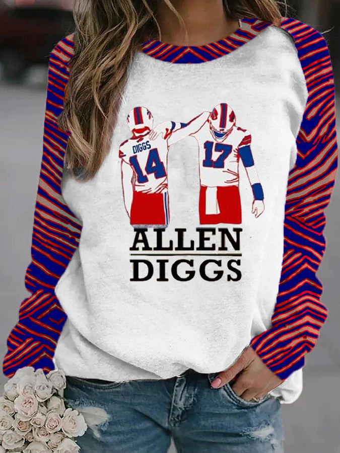 Buffalo Bills Merch Allen Diggs Sweatshirt Football Apparel Gifts For Buffalo Bills Lover