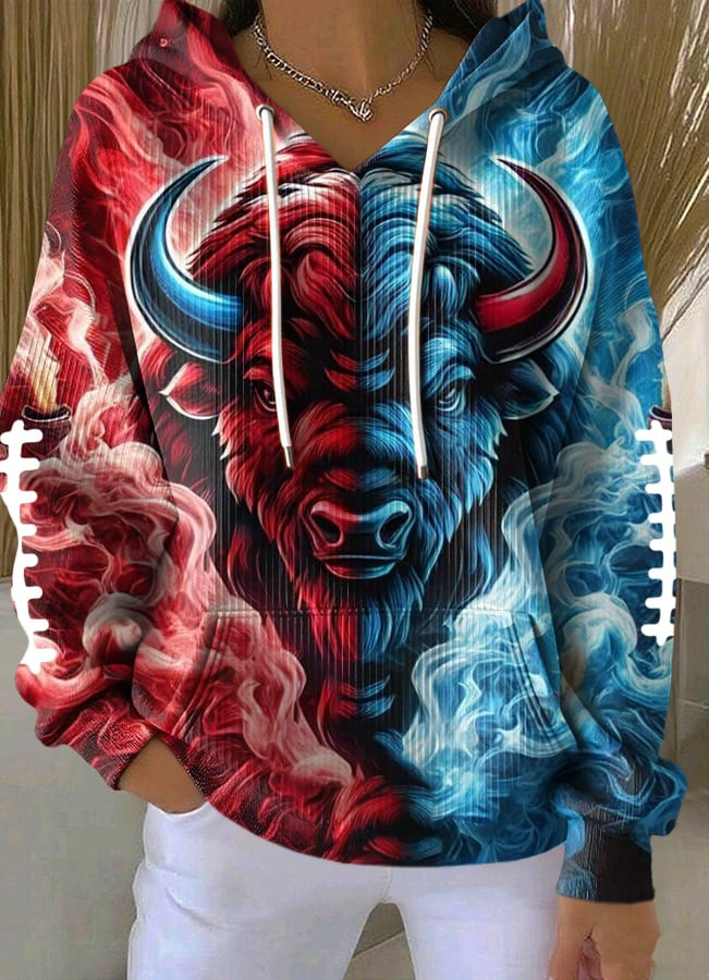 Buffalo Bills Merch Bills Graphic Hoodie Game Day Football Apparel Present Ideas For Fans