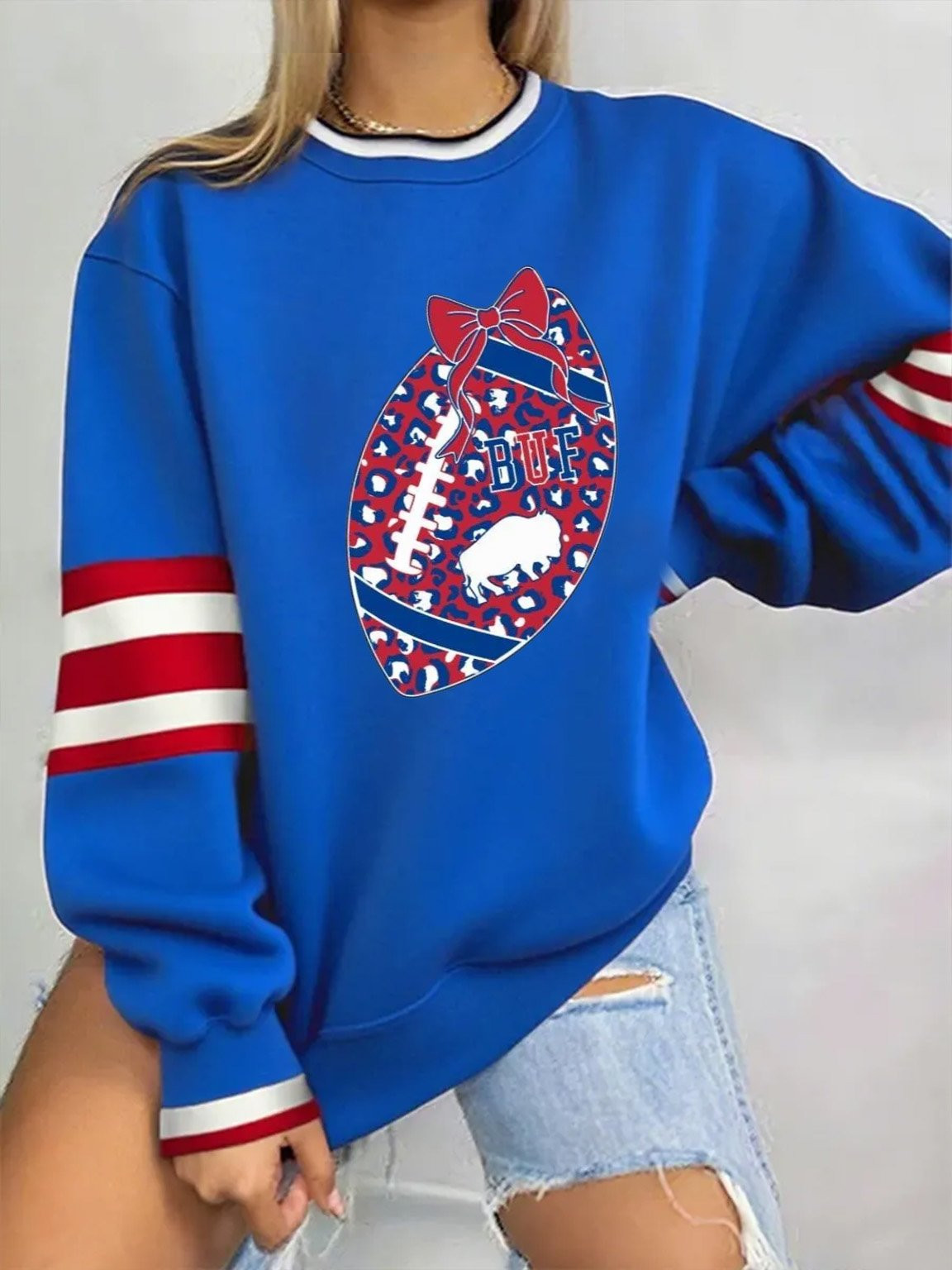 Buffalo Bills Merch Buf Game Day Sweatshirt Football Sweatshirt Gift Ideas For Women