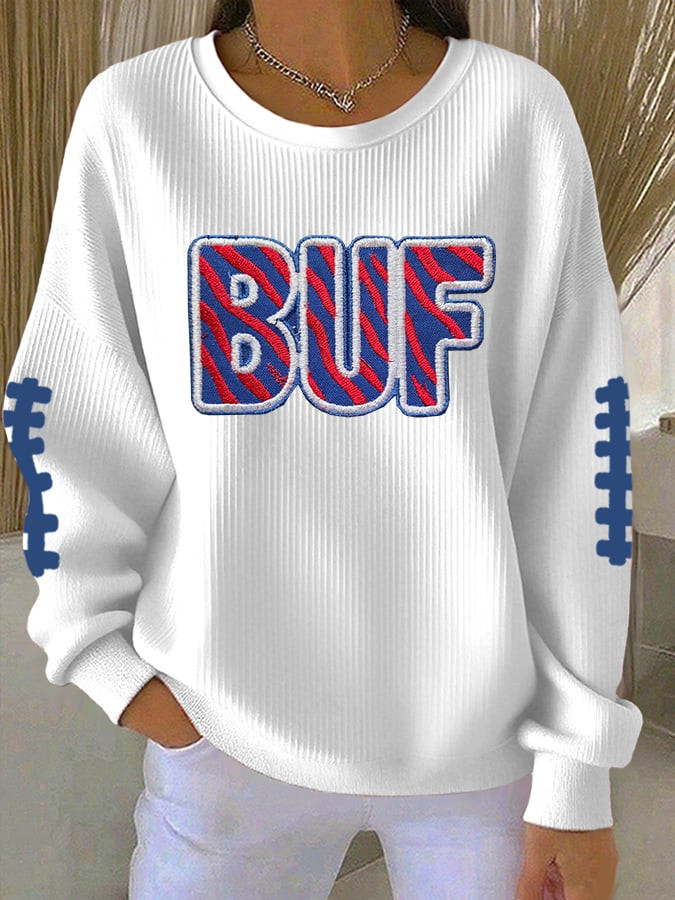 Buffalo Bills Merch BUF Sweatshirt Game Day Football Apparel Gifts For Women