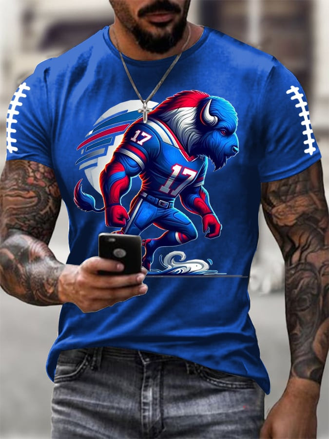 Buffalo Bills Merch Buffalo Graphic T-Shirt Game Day Football Clothing Gifts For Boyfriend