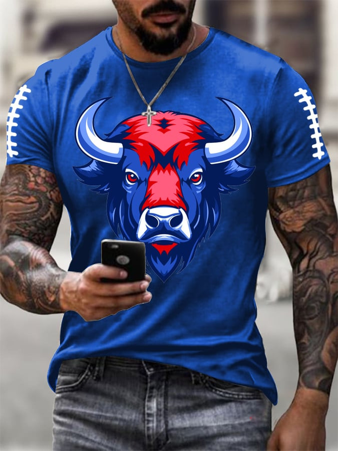 Buffalo Bills Merch Buffalo Mascot T-Shirt Game Day Football Gifts For Boyfriend