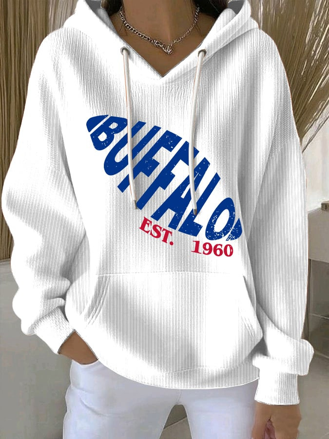 Buffalo Bills Merch Go Bills 1960 Hoodie Game Day Football Hooded Sweatshirt Gifts For Women