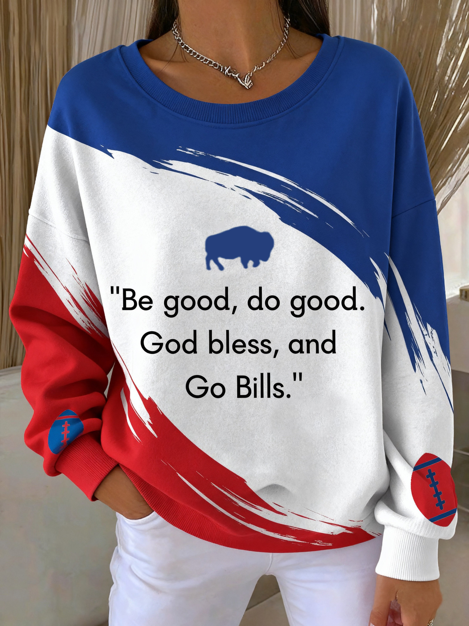 Buffalo Bills Merch Go Bills Sweatshirt Game Day Football Gifts For Football Lovers