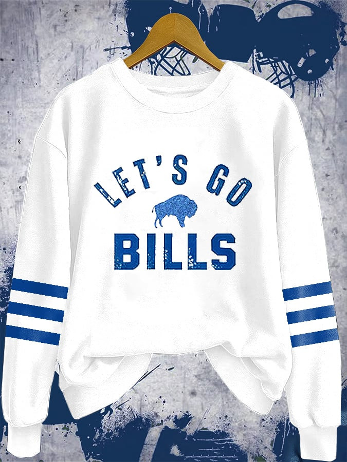 Buffalo Bills Merch Let's Go Bills Sweatshirt Game Day Football Sweatshirt Gift Ideas