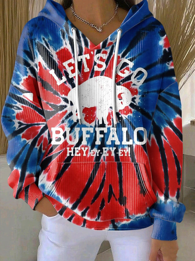 Buffalo Bills Merch Let's Go Buffalo Hey Ey Ey Ey Hoodie Game Day Hooded Sweatshirt