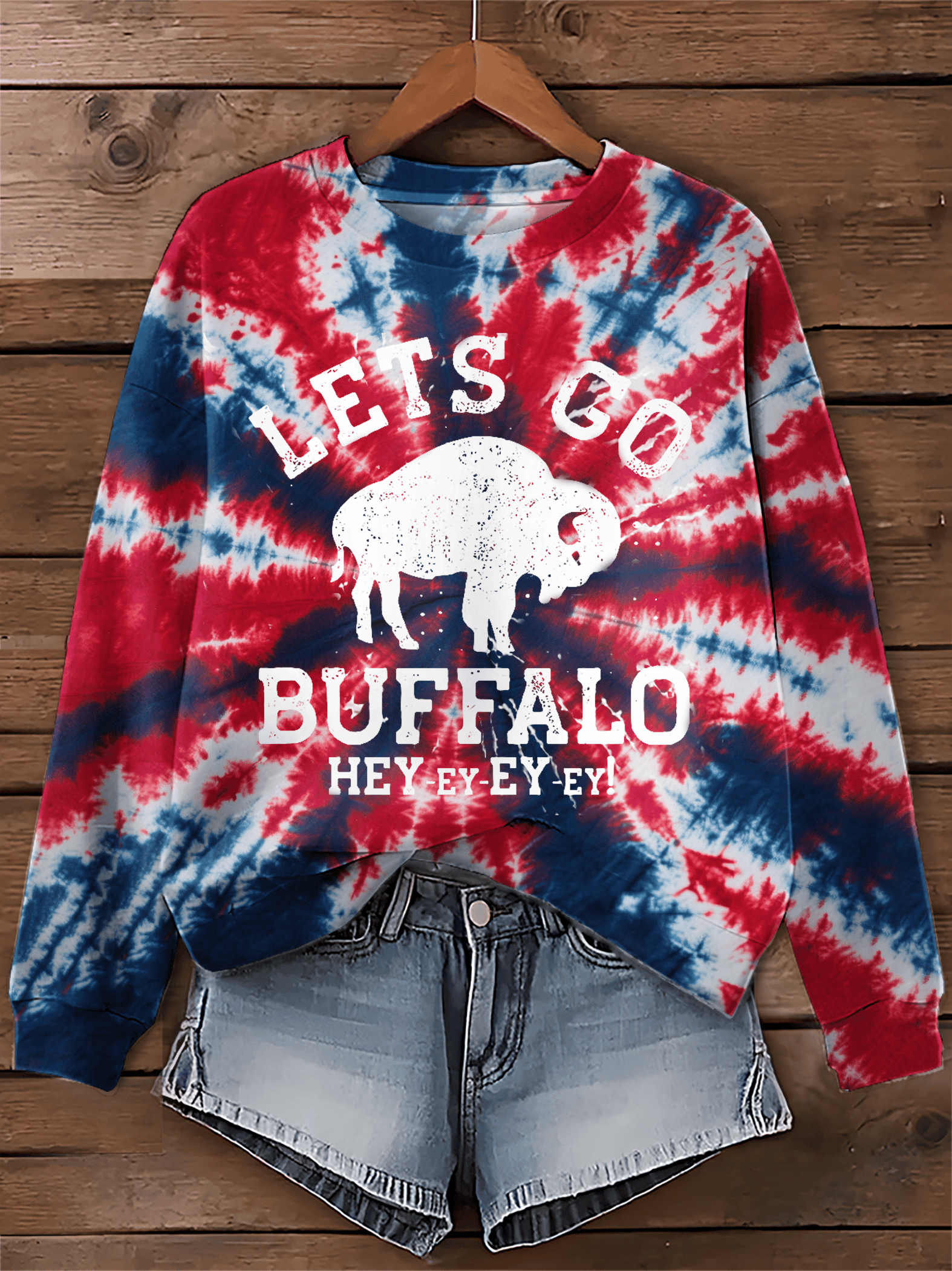 Buffalo Bills Merch Let's Go Buffalo Sweatshirt Game Day Clothing Football Gifts For Her