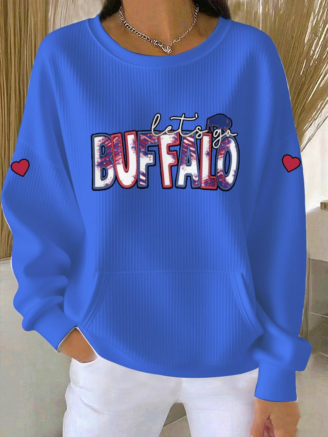 Buffalo Bills Merch Let's Go Buffalo Sweatshirt Trendy Clothing Gifts For Enthusiasts