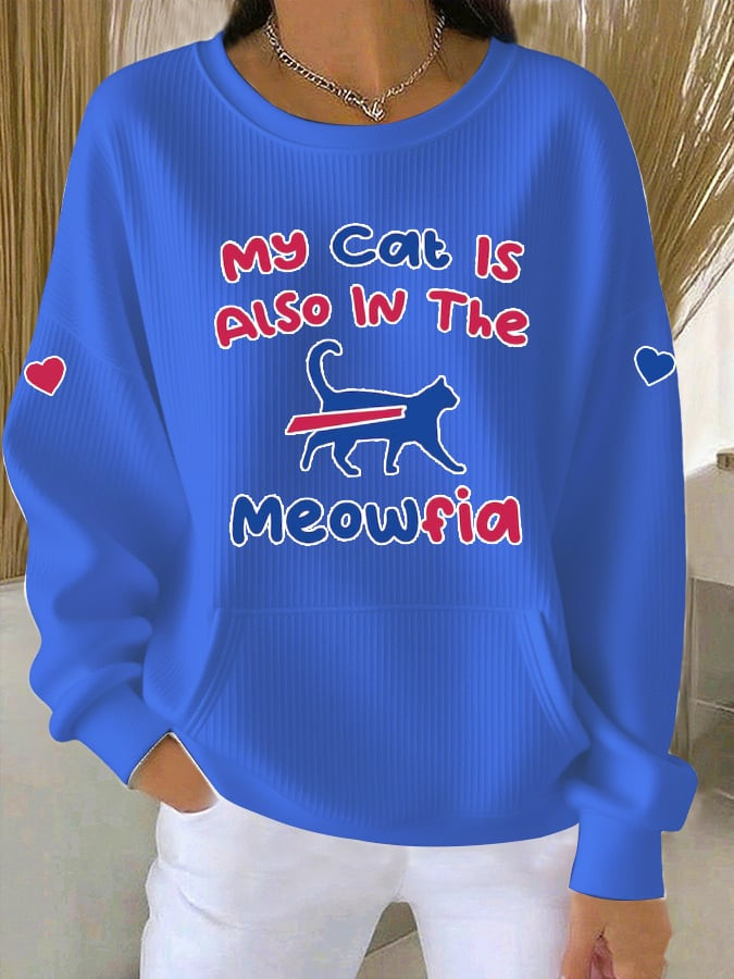 Buffalo Bills Merch My Cat Is Also In The Meowfia Sweatshirt Game Day Clothing Gifts