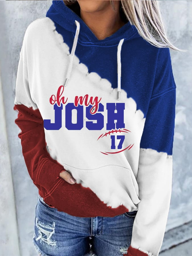 Buffalo Bills Merch Oh My Josh 17 Hoodie Football Hooded Sweatshirt Gift Ideas For Fan