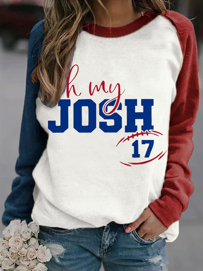 Buffalo Bills Merch Oh My Josh 17 Sweatshirt Football Apparel Best Gifts For Football Fans