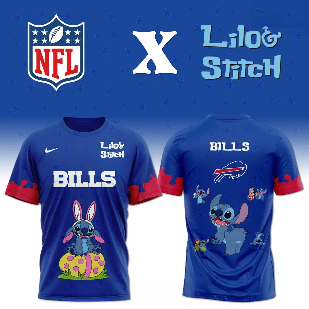 Buffalo Bills NFL x Lilo And Stitch T-Shirt Buffalo Bills Merch Good Fathers Day Gifts