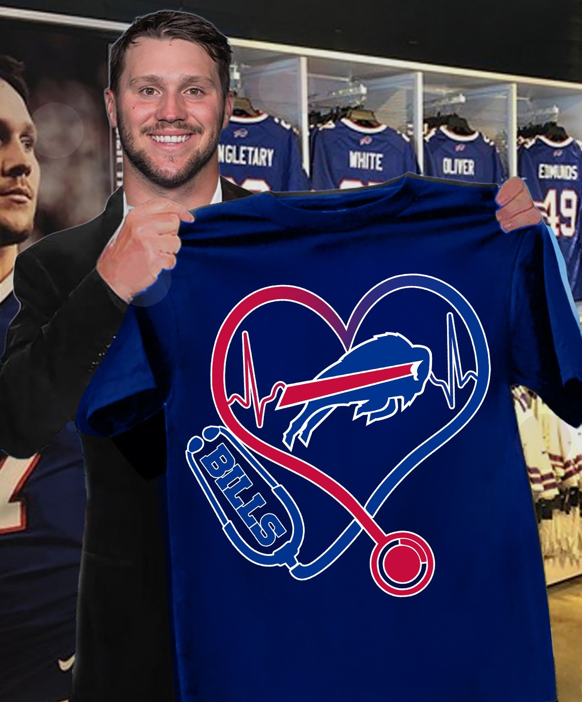 Buffalo Bills Nurses Night T-Shirt Honor Nurses Day Gifts For Bills Mafia Fans