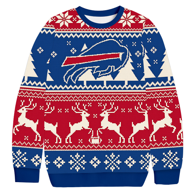 Buffalo Bills Reindeer Football Christmas Ugly Sweatshirt Festive Xmas Winter Sweater Gift Ideas Buffalo Bills Reindeer Football Christmas Ugly Sweatshirt Festive Xmas Winter Sweater Gift Ideas