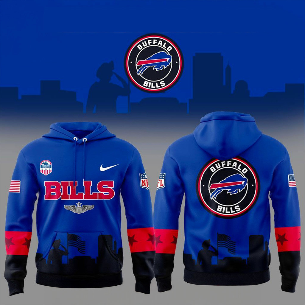 Buffalo Bills Veterans Day Game Uniform Hoodie Bills Merch Football Fan Gift Ideas