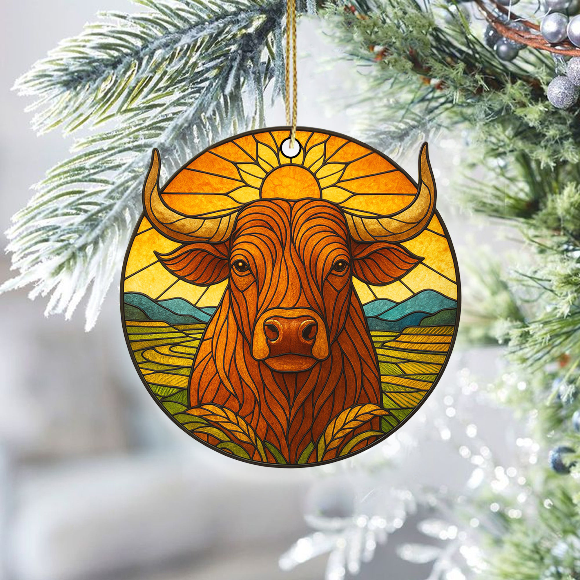 Buffalo Christmas Ornament Country Themed Christmas Ornament Gifts For Buffalo Lovers