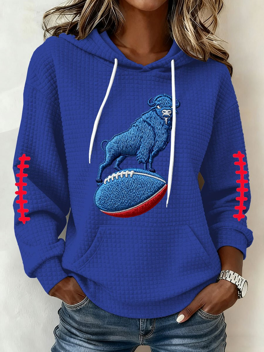 Buffalo Football BB Waffle Hoodie Bills Merch Buffalo Pride Game Day Clothing Football Fan Gift Buffalo Football BB Waffle Hoodie Bills Merch Buffalo Pride Game Day Clothing Football Fan Gift