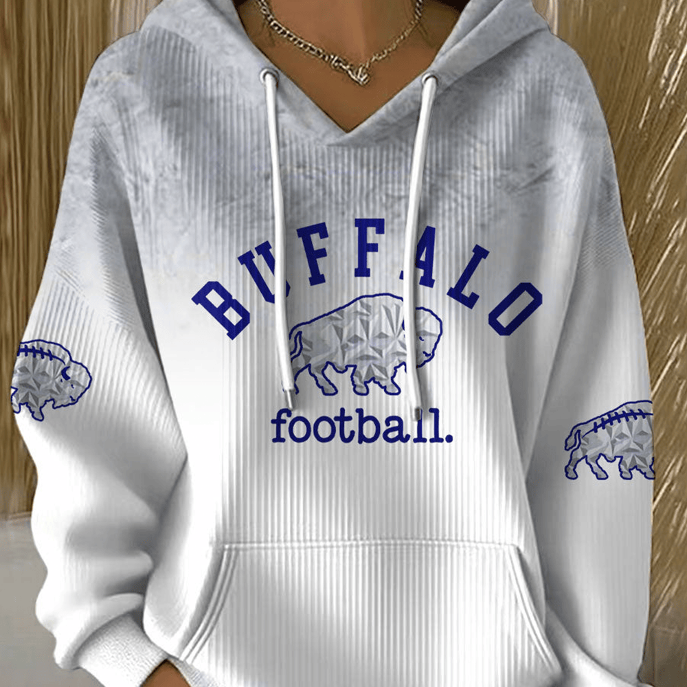 Buffalo Football Game Day Hoodie Buffalo Bills Hooded Sweatshirt Football Gift Ideas