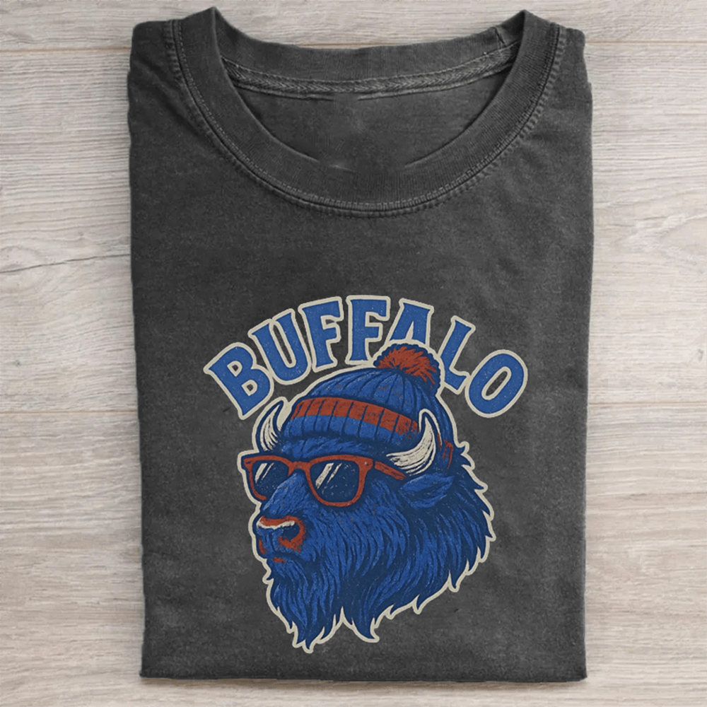 Buffalo Football Mascot T-Shirt Game Day Apparel Unique Presents For Brother