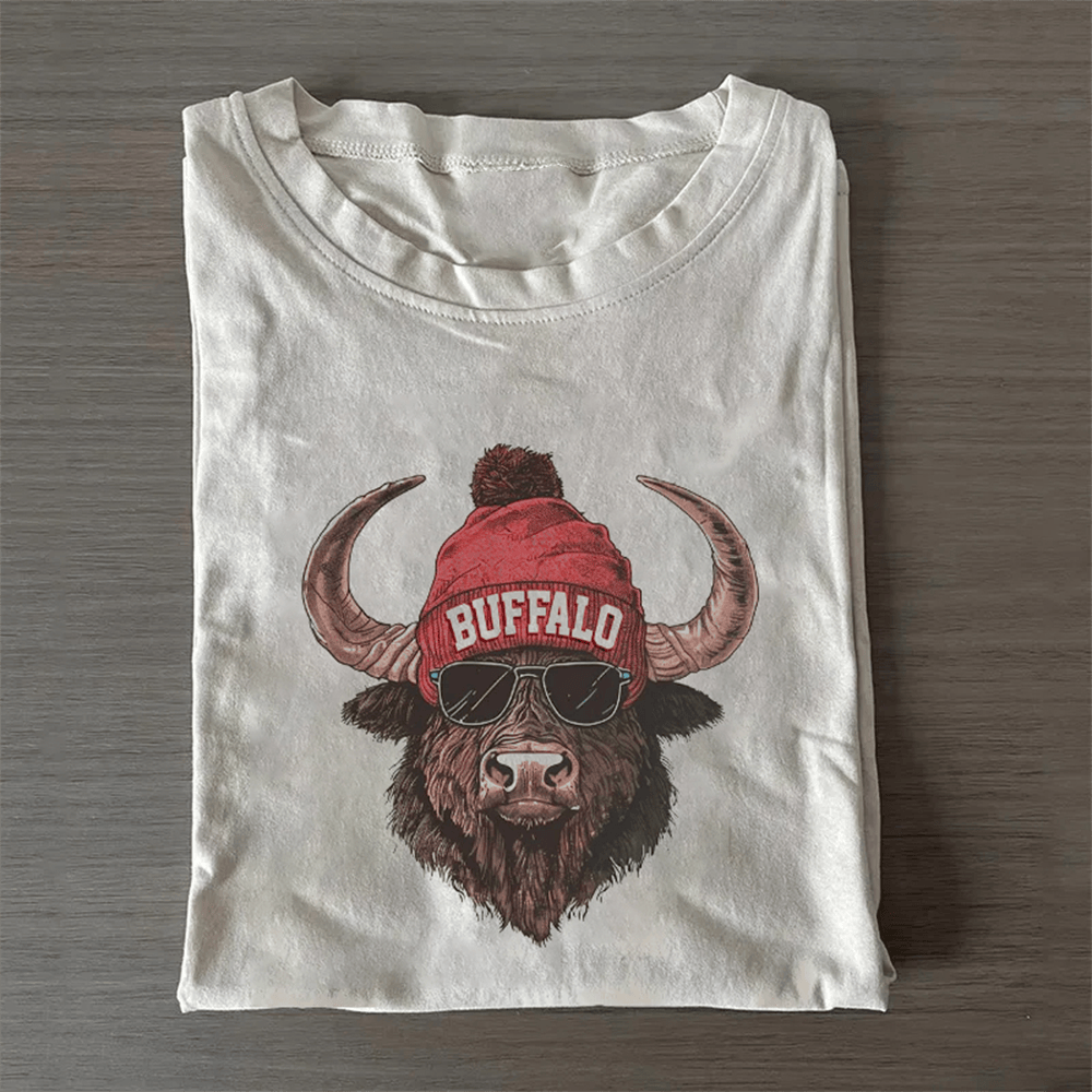 Buffalo Football Mascot T-Shirt Game Day Clothes Best Gift For A Football Lover