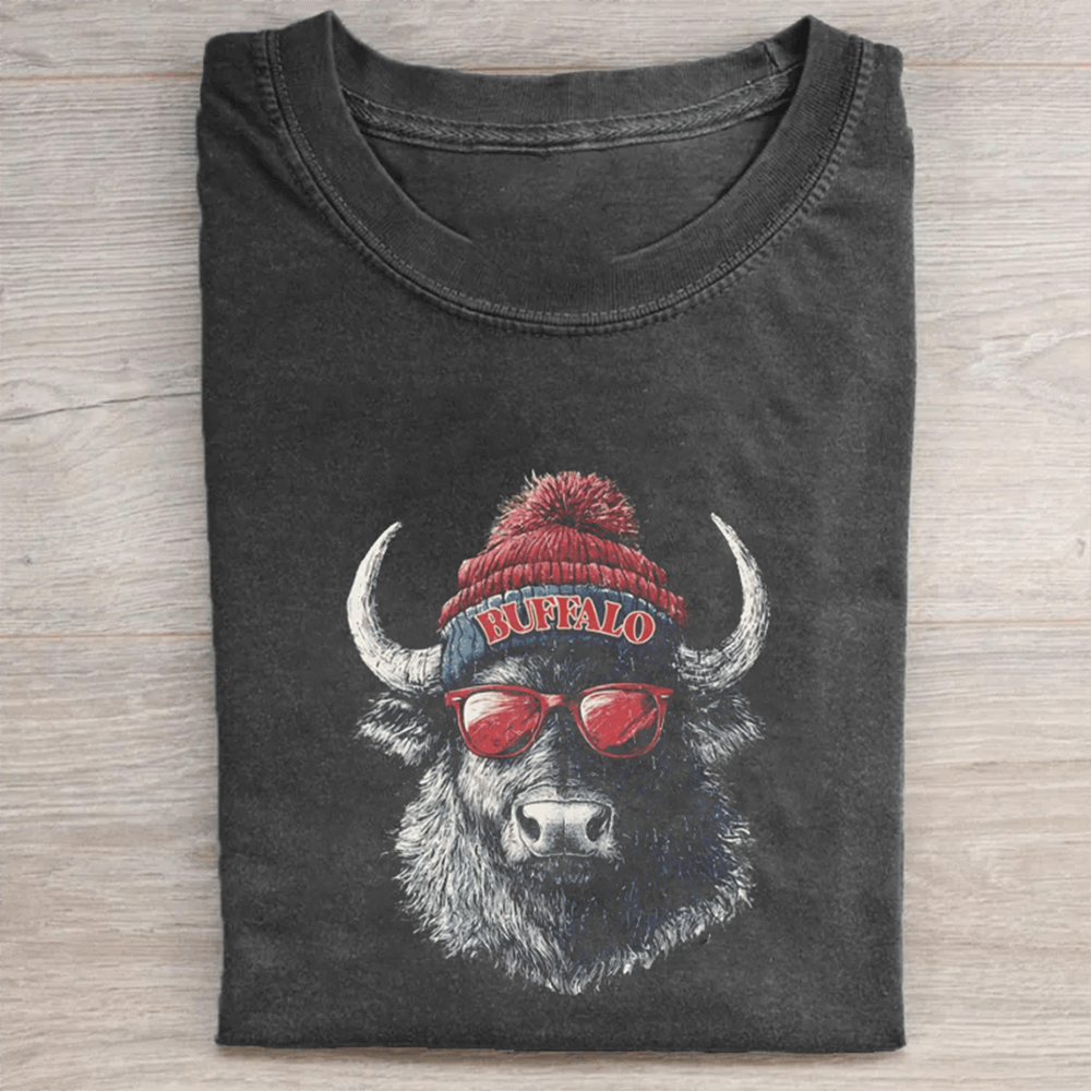 Buffalo Football Mascot T-Shirt Game Day Clothing Birthday Gift For Football Players