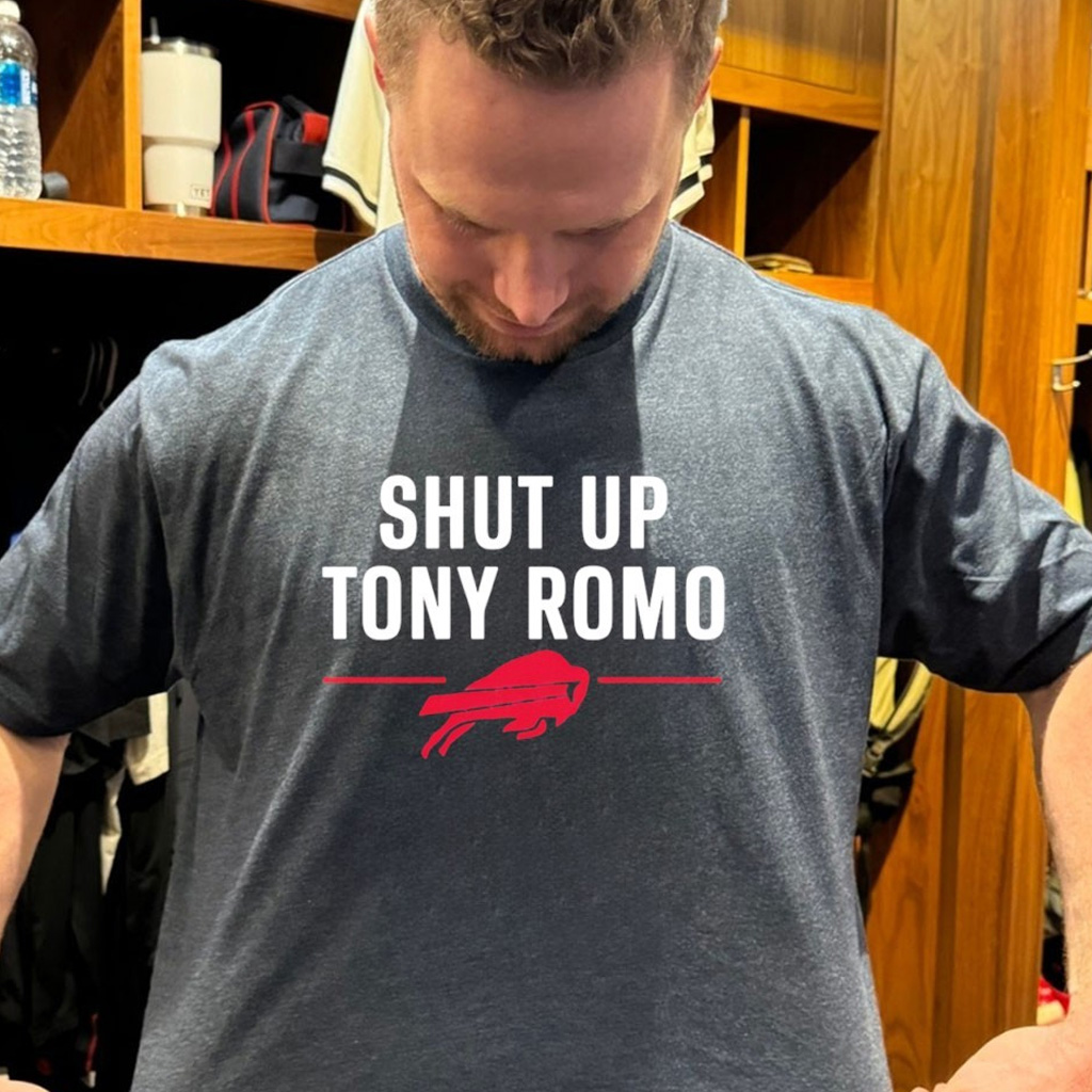 Buffalo Football Shut Up Tony Romo Logo Shirt GameDay Apparel Football Fan Gift Ideas