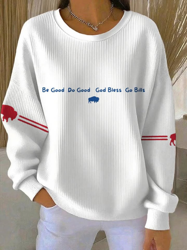 Buffalo Football Sweatshirt Game Day Apparel Be Good Do Good God Bless Go B Sweatshirt